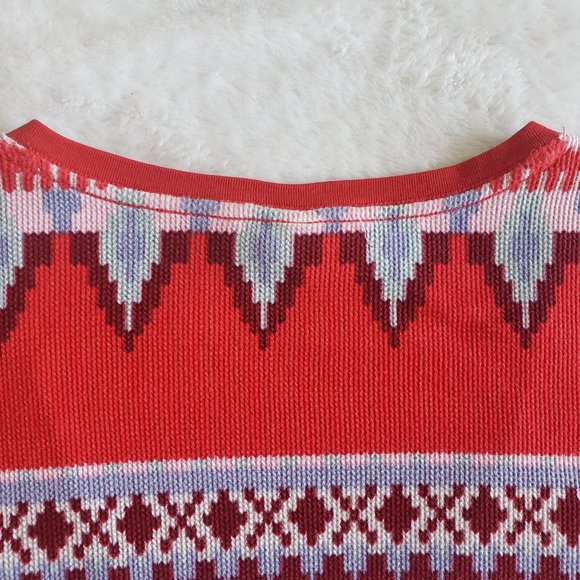 VICTORIA'S SECRET Pullover Multicolor V Neck Sweater SZ XL - Picture 9 of 15